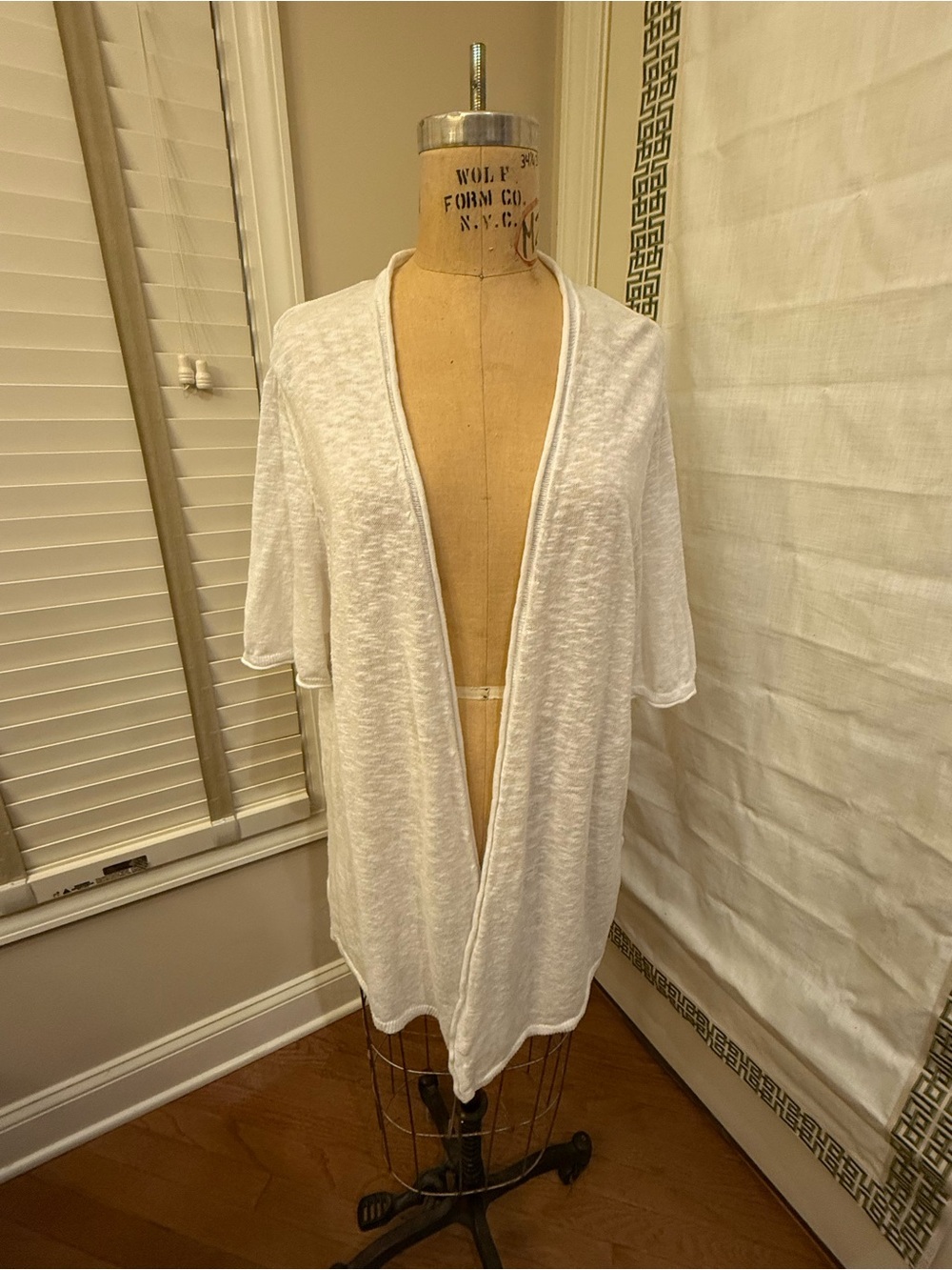 J. Jill Open-Front Lightweight White Cardigan. XL